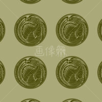 龍丸紋のパターンタイル(4)模様