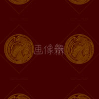 龍丸紋のパターンタイル(5)模様
