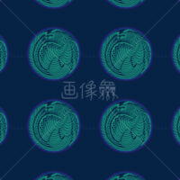 龍丸紋のパターンタイル(6)模様