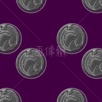 龍丸紋のパターンタイル(7)模様