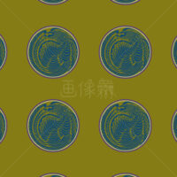 龍丸紋のパターンタイル(8)模様