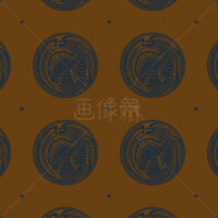 龍丸紋のパターンタイル(9)模様