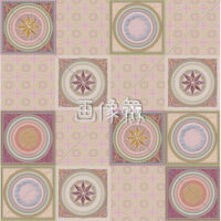 赤ベースのキルト調のタイル模様