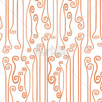 オレンジ風呂敷柄のパターンタイル模様