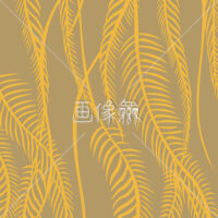 ベージュ地の観葉植物柄のパターンタイル模様