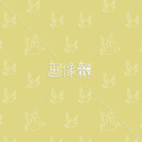 パステルカラーのハト柄パターン模様素材(イエロー:線画)