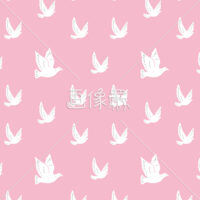 パステルカラーのハト柄パターン模様素材(ピンク)
