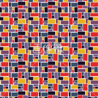 モザイクタイルのパターン模様素材(カラフル・赤ベース)