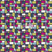 モザイクタイルのパターン模様素材(カラフル・黄緑ベース)