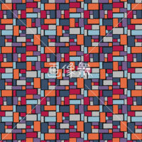 モザイクタイルのパターン模様素材(カラフル・オレンジベース)