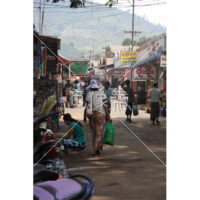 ミャンマーの商店街の写真