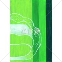 看板にシュークリームの絵を描いたイラスト