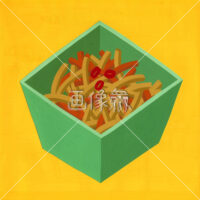 きんぴらごぼうの絵を描いたイラスト