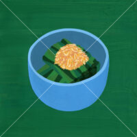 ほうれん草の絵を描いたイラスト