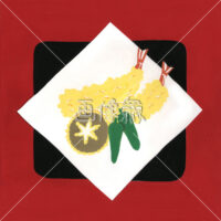 天ぷらの絵を描いたイラスト