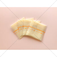 扇状に並べたスライスチーズの写真素材(1)