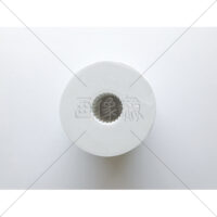 真上から見たトイレットペーパーの写真素材(1)