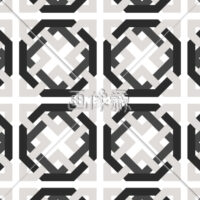 白黒の格子調パターンタイル(3)模様