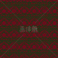 深緑地のオリエンタルな花柄の模様