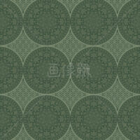 深緑地のオリエンタルな紋様の模様