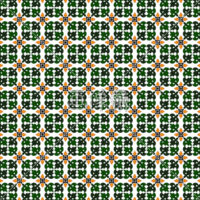 グリーンの紋様調パターンタイル(2)模様