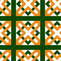 黄と緑の格子調パターンタイル(7)模様