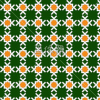 グリーンのパターンタイル(2)模様