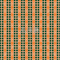 オレンジ地と緑のパターン(4)模様