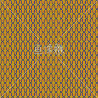 オレンジ地のアラベスク調のパターンタイル模様