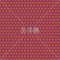 赤地のアラベスク調のパターンタイル模様