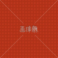 オレンジの円と四角の和柄パターンタイル模様