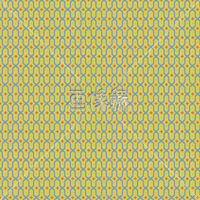 黄地のアラベスク調のパターンタイル模様