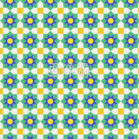 小花とダイヤ風のパターンタイル(1)模様