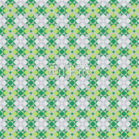 グレーと緑のパターンタイル模様