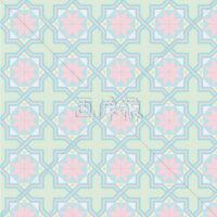 黄緑十字星のパターン模様