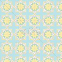 水色十字星のパターン模様