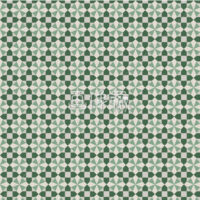 緑の小花アート調のパターン模様