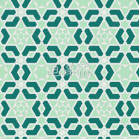 緑の六角形パッチワークパターン模様