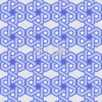 青の寺院紋風のパターン模様