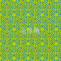 青と黄緑の三角矢印パターンタイル模様