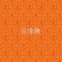 オレンジの着物柄パターンタイル模様