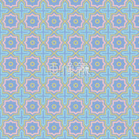 青の幾何学調のパターンタイル模様