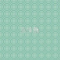 黄緑の円と四角の和柄パターンタイル模様