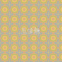 黄の幾何学調のパターンタイル模様