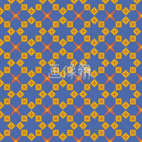 青のダイヤ風のパターンタイル模様