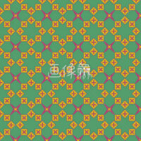 緑のダイヤ風のパターンタイル模様