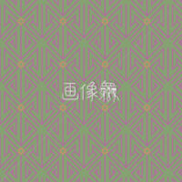 黄緑と紫の三角矢印パターンタイル模様