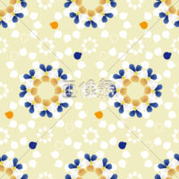 花柄ガーリー調のパターンタイル模様