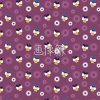 紫地のガーリーテイストのパターンタイル模様