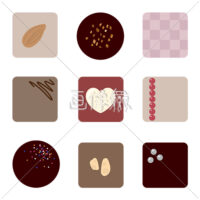9種のチョコレートのイラスト素材